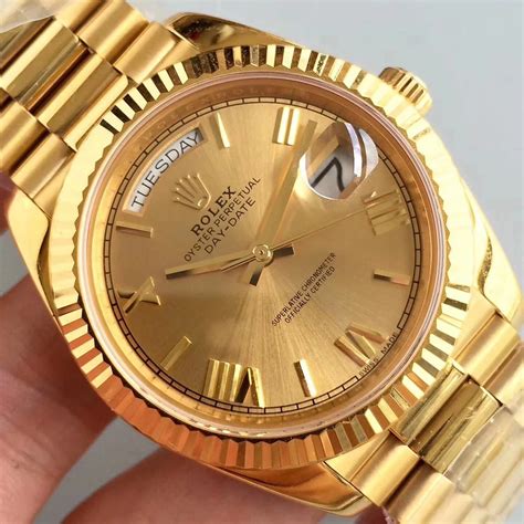 gold and gold face diamond dial rolex replica day-date|rolex day date diamond.